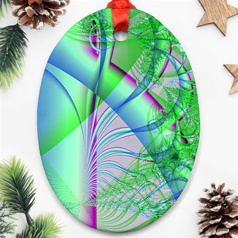 Fractal34 Ornament (Oval) from ArtsNow.com Front