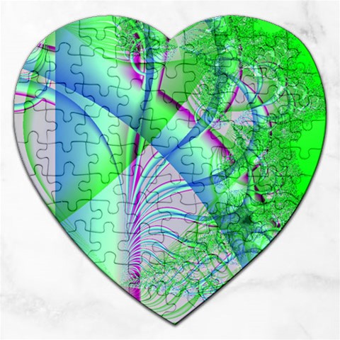 Fractal34 Jigsaw Puzzle (Heart) from ArtsNow.com Front