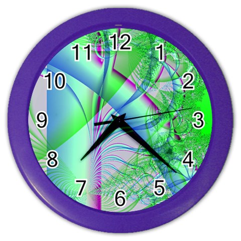 Fractal34 Color Wall Clock from ArtsNow.com Front