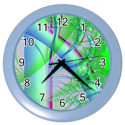 Fractal34 Color Wall Clock from ArtsNow.com Front