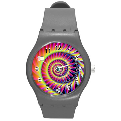 Fractal34 Round Plastic Sport Watch Medium from ArtsNow.com Front