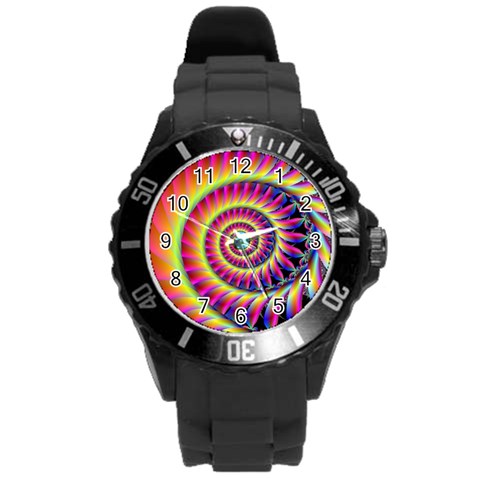 Fractal34 Round Plastic Sport Watch Large from ArtsNow.com Front