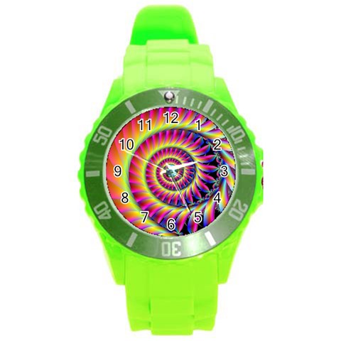 Fractal34 Round Plastic Sport Watch Large from ArtsNow.com Front