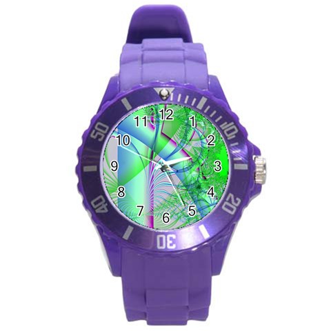 Fractal34 Round Plastic Sport Watch Large from ArtsNow.com Front