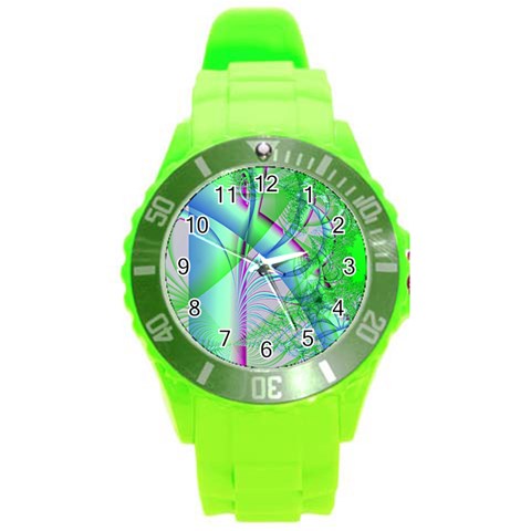 Fractal34 Round Plastic Sport Watch Large from ArtsNow.com Front