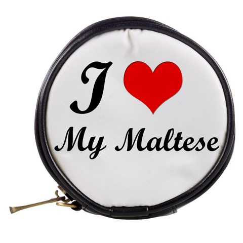 I Love My Maltese Mini Makeup Case from ArtsNow.com Back