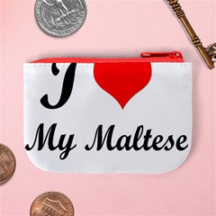 I Love My Maltese Coin Change Purse from ArtsNow.com Back