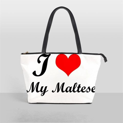 I Love My Maltese Large Shoulder Bag from ArtsNow.com Front