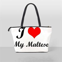 I Love My Maltese Large Shoulder Bag from ArtsNow.com Back