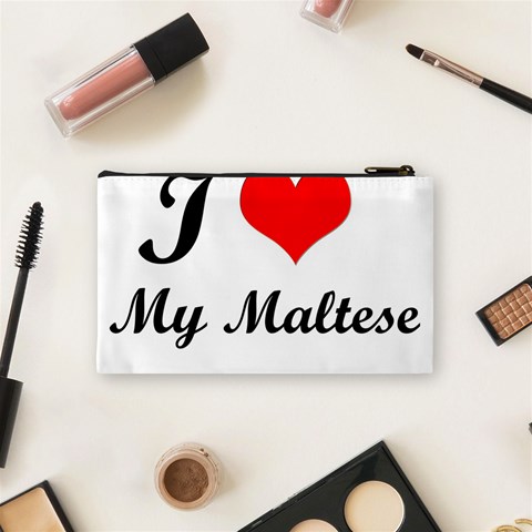 I Love My Maltese Small Makeup Purse from ArtsNow.com Back