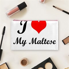 I Love My Maltese Medium Makeup Purse from ArtsNow.com Front