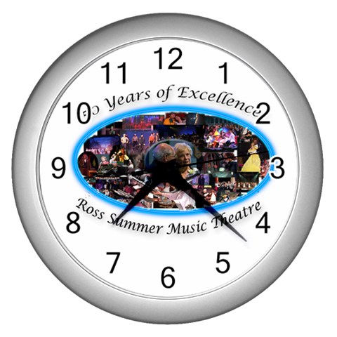 Rsmt 50 1 Blyears Wall Clock (Silver) from ArtsNow.com Front