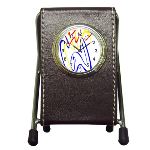 Byr Contour 2 Pen Holder Desk Clock from ArtsNow.com Front