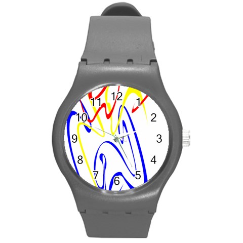 Byr Contour 2 Round Plastic Sport Watch Medium from ArtsNow.com Front