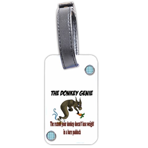 Donkey Genie 2 Luggage Tag (two sides) from ArtsNow.com Front