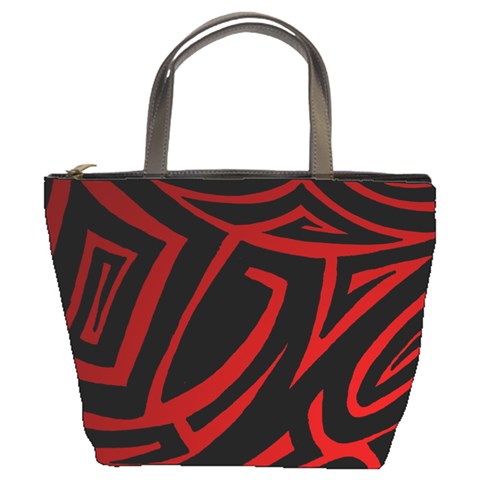 13 Red Tattoo Bucket Bag from ArtsNow.com Front