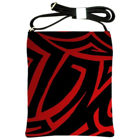 13 Red Tattoo Shoulder Sling Bag from ArtsNow.com Front