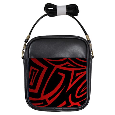 13 Red Tattoo Girls Sling Bag from ArtsNow.com Front