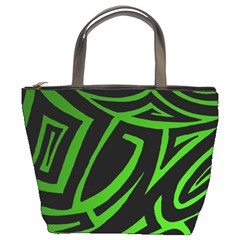 13 Green Tattoo Bucket Bag from ArtsNow.com Front