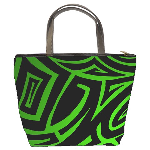 13 Green Tattoo Bucket Bag from ArtsNow.com Back