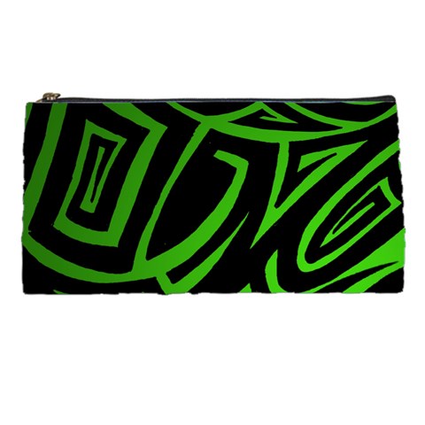 13 Green Tattoo Pencil Case from ArtsNow.com Front