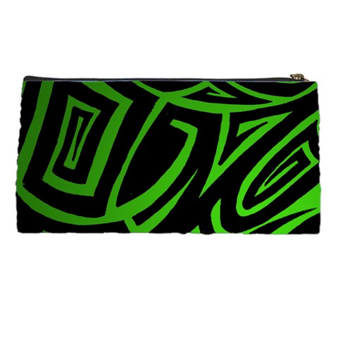 13 Green Tattoo Pencil Case from ArtsNow.com Back