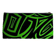 13 Green Tattoo Pencil Case from ArtsNow.com Back