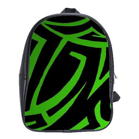 13 Green Tattoo School Bag (Large) from ArtsNow.com Front