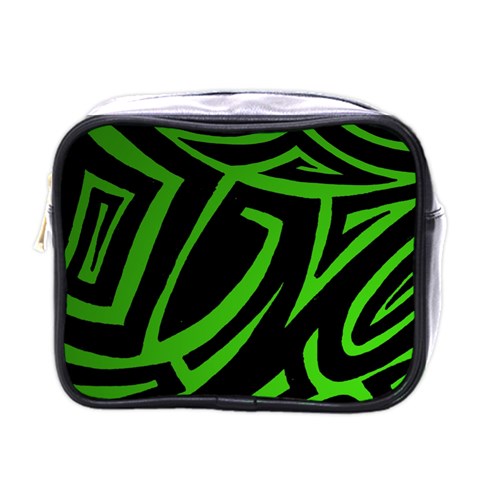 13 Green Tattoo Mini Toiletries Bag (One Side) from ArtsNow.com Front