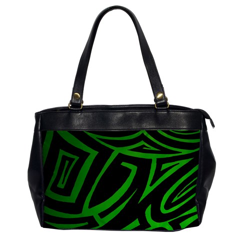 13 Green Tattoo Oversize Office Handbag (One Side) from ArtsNow.com Front