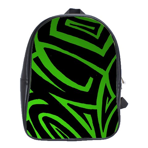 13 Green Tattoo School Bag (XL) from ArtsNow.com Front