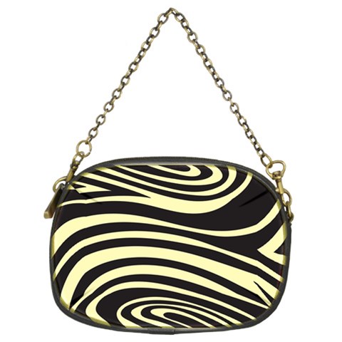 Yellow Zebra Chain Purse (Two Sides) from ArtsNow.com Front