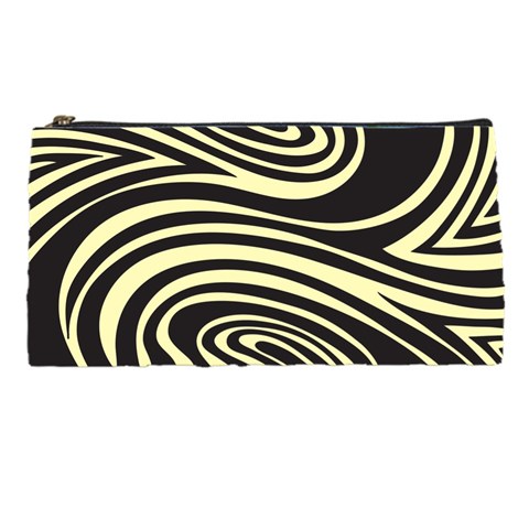 Yellow Zebra Pencil Case from ArtsNow.com Front