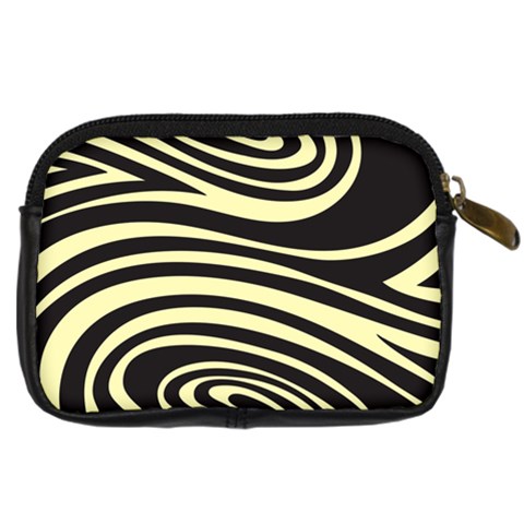 Yellow Zebra Digital Camera Leather Case from ArtsNow.com Back