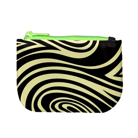 Yellow Zebra Mini Coin Purse from ArtsNow.com Front