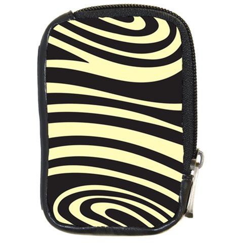 Yellow Zebra Compact Camera Leather Case from ArtsNow.com Front