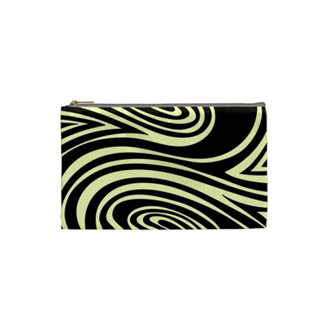 Yellow Zebra Cosmetic Bag (Small) from ArtsNow.com Front