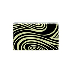 Yellow Zebra Cosmetic Bag (Small) from ArtsNow.com Front