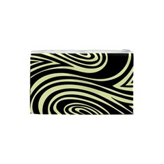 Yellow Zebra Cosmetic Bag (Small) from ArtsNow.com Back