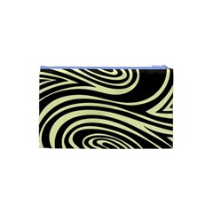 Yellow Zebra Cosmetic Bag (Small) from ArtsNow.com Back