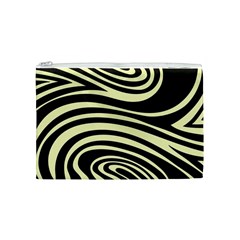 Yellow Zebra Cosmetic Bag (Medium) from ArtsNow.com Front