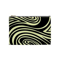 Yellow Zebra Cosmetic Bag (Medium) from ArtsNow.com Front