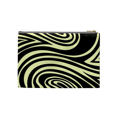 Yellow Zebra Cosmetic Bag (Medium) from ArtsNow.com Back