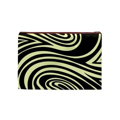 Yellow Zebra Cosmetic Bag (Medium) from ArtsNow.com Back