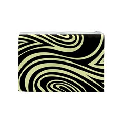 Yellow Zebra Cosmetic Bag (Medium) from ArtsNow.com Back