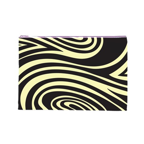 Yellow Zebra Cosmetic Bag (Large) from ArtsNow.com Front