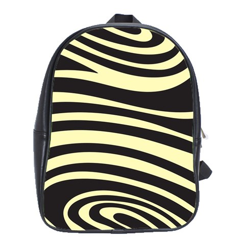 Yellow Zebra School Bag (Large) from ArtsNow.com Front