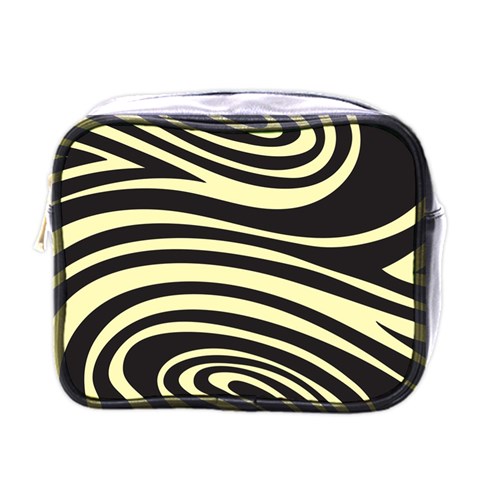 Yellow Zebra Mini Toiletries Bag (One Side) from ArtsNow.com Front