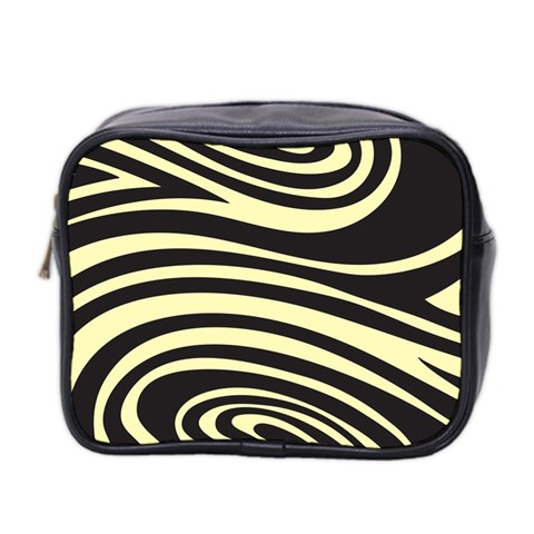 Yellow Zebra Mini Toiletries Bag (Two Sides) from ArtsNow.com Front