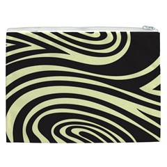 Yellow Zebra Cosmetic Bag (XXL) from ArtsNow.com Back